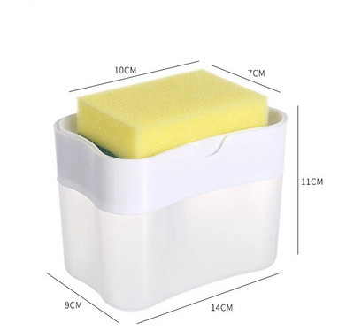 dozatoare de săpun lichid Dozator de detergent lichid pentru spălare Cutie de săpun lichid de tip presă Organizator cu pompă Dozator de săpun de bucătărie Burete