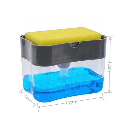 dozatoare de săpun lichid Dozator de detergent lichid pentru spălare Cutie de săpun lichid de tip presă Organizator cu pompă Dozator de săpun de bucătărie Burete