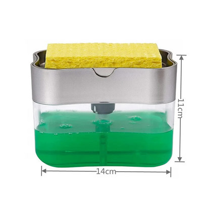 dozatoare de săpun lichid Dozator de detergent lichid pentru spălare Cutie de săpun lichid de tip presă Organizator cu pompă Dozator de săpun de bucătărie Burete