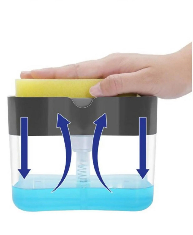 dozatoare de săpun lichid Dozator de detergent lichid pentru spălare Cutie de săpun lichid de tip presă Organizator cu pompă Dozator de săpun de bucătărie Burete