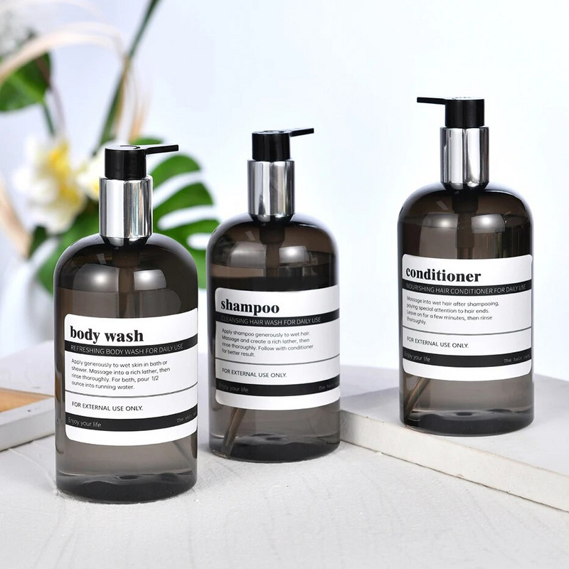 Sampon balzsam testápoló adagoló palackok zuhanyszivattyús adagolóhoz Üres flakon újratölthető fürdőszobai szappan tartály