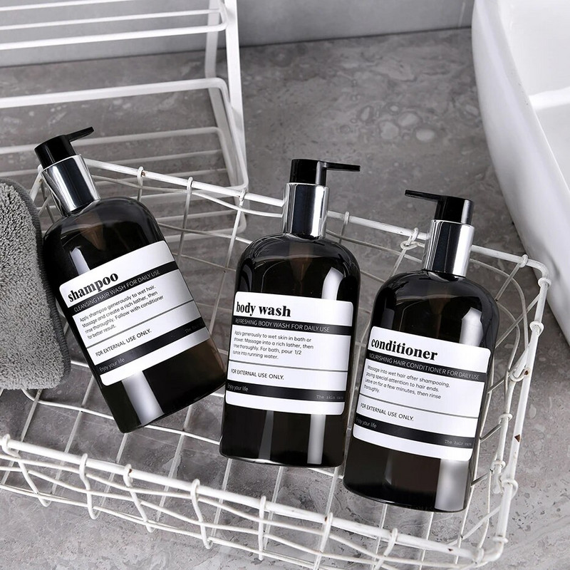 Sampon balzsam testápoló adagoló palackok zuhanyszivattyús adagolóhoz Üres flakon újratölthető fürdőszobai szappan tartály