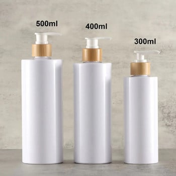 300/500ml μπουκάλι σαπουνιού μπαμπού αντλία σαμπουάν Body Wash Conditioner Πλύσιμο δοχείων Refill Lotion Sub Bottleling