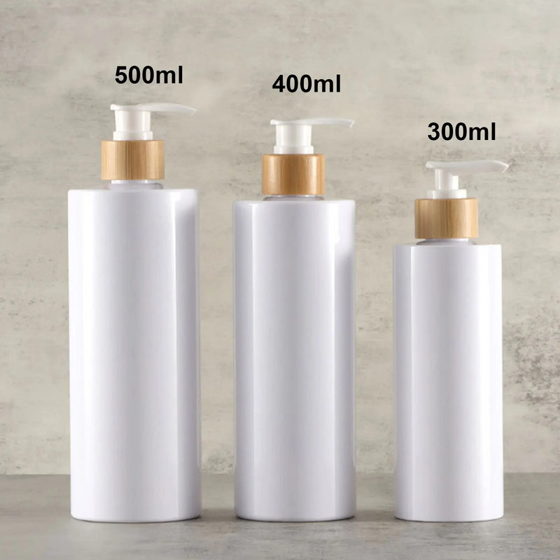 Boca sa dozatorom sapuna od 300/500 ml Bambusova pumpa Šampon Sredstvo za pranje tijela Regenerator Spremnik za pranje posuđa Punjenje losiona Dodatna boca