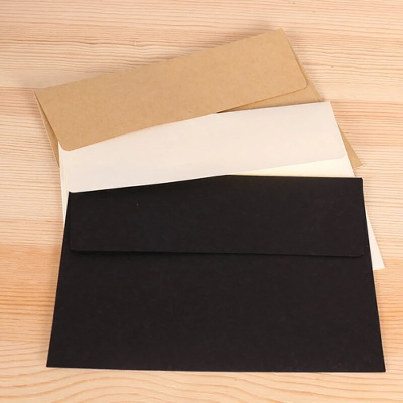 10 vnt / siunta 17,5 * 12,5 cm Retro vintage kraftpopieriaus vokai Scrapbooking popierius festivalio atvirukų dovanoms Aukštos kokybės