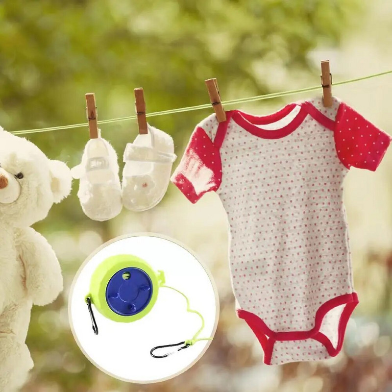 Ištraukiama skalbimo linija, plastikinė skalbimo linija tiekiama viduje, lauko drabužių juosta, nešiojama furnitūra Camping Airer Fix skalbykla