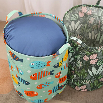 Βρόμικο καλάθι πλυντηρίων φορητό αναδιπλούμενο σπίτι τσάντα αποθήκευσης ρούχων Βαμβακερό λινό καλάθι παιχνιδιών Καλάθια Καλάθια για οργάνωση κρεβατοκάμαρας