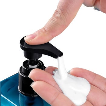 Квадратен пластмасов дозатор за сапун за многократно пълнене, шампоан, лосион за тяло, съдове за ръце, бутилка за сапун, дозатор за баня за кухня