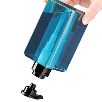 Квадратен пластмасов дозатор за сапун за многократно пълнене, шампоан, лосион за тяло, съдове за ръце, бутилка за сапун, дозатор за баня за кухня
