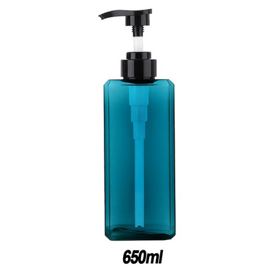 Distribuitor de săpun reîncărcat pătrat din plastic, șampon, loțiune de corp, pompă de dozator de săpun pentru vase, sticla pentru bucătărie, baie