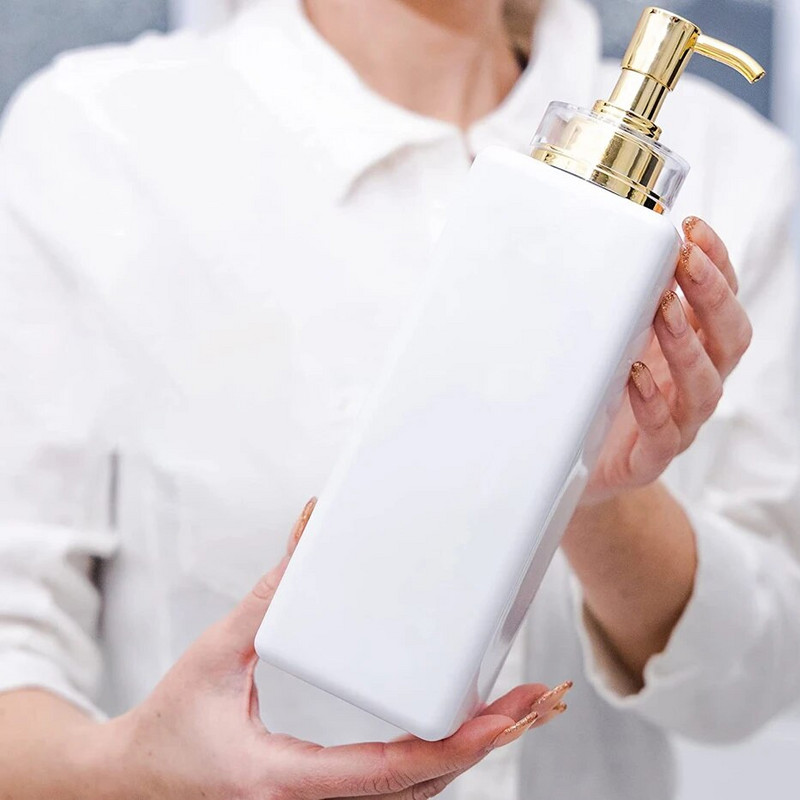 Boca sapuna za kupaonicu Punjivi šampon za gel za tuširanje Dozator za losion Prazna prešana boca Vodootporna naljepnica 500/750 ml