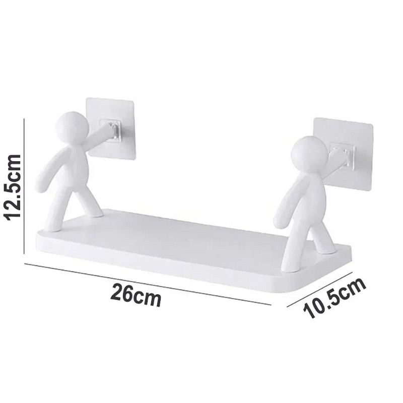 Öntapadó fürdőszobai sampon tároló állványok Műanyag polc Tárolás Szervezeti polcok Tartótartó