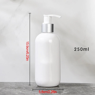 Dozator de săpun Boston Sticla cu pompă de săpun pentru vase Sticlă albă reîncărcabilă pentru depozitare în baie, șampon, gel de duș, balsam