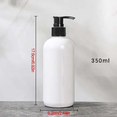 Dozator de săpun Boston Sticla cu pompă de săpun pentru vase Sticlă albă reîncărcabilă pentru depozitare în baie, șampon, gel de duș, balsam