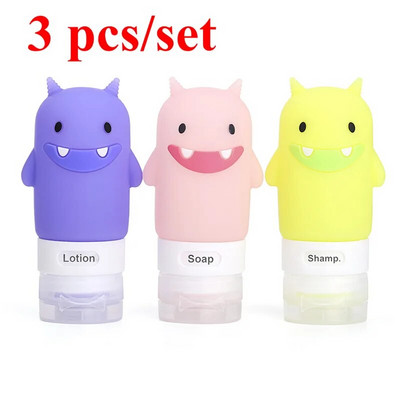 60ML Φορητό Travel Cute Cartoon φιαλίδιο σιλικόνης Ταξιδιωτική συσκευασία Μπουκάλια Τύπου Λοσιόν Δοχείο μπάνιου σαμπουάν Easy Travel