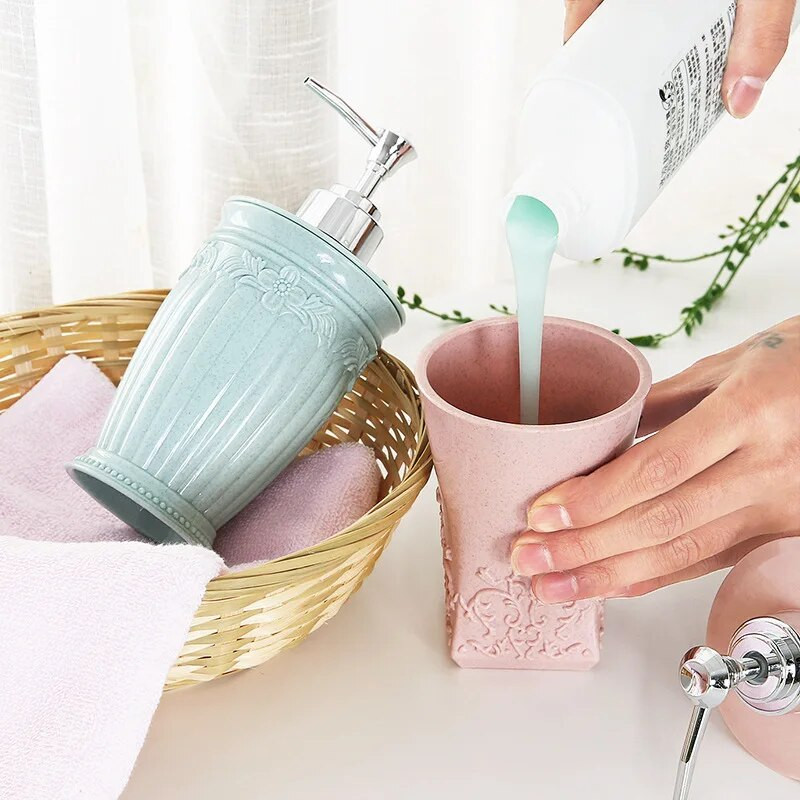 400 ml-es folyékony szappanadagoló pumpa fürdőszobai tusfürdő sampon tartály nyomópalackok kézi szappanadagoló konyhai mosogatóhoz