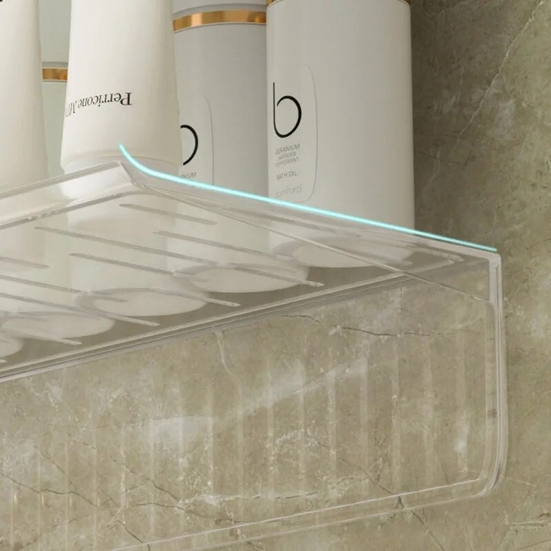 Fürdőszoba sminkasztal Szervező Fali polc Otthoni tároló állvány Bőrápolás Kozmetikai pamut kijelző Tároló tartó Lyukasztómentes