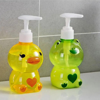 250ml Φορητό Kids Cute Animal Soap Dispenser Dispenser Σαμπουάν και Αφρόλουτρο τύπου Push Dispenser Dispenser Frog/duck Shape