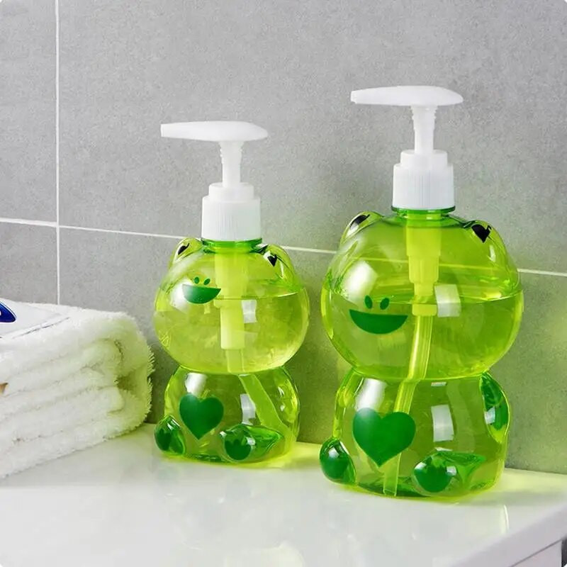 250 ml prijenosni dječji dozator sapuna sa slatkim životinjama u obliku žabe/patke, dozator na guranje, bočica za doziranje šampona i gela za tuširanje