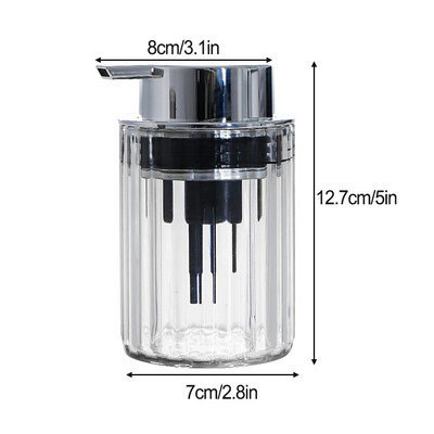 Διαφανές γυάλινο μπουκάλι λοσιόν Αφριστικό μπουκάλι διανομής σαπουνιού για σαμπουάν μπάνιου Conditioner Body Wash Μπουκάλι πλήρωσης μπάνιου