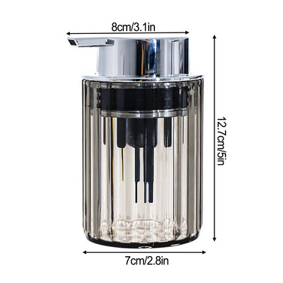 Διαφανές γυάλινο μπουκάλι λοσιόν Αφριστικό μπουκάλι διανομής σαπουνιού για σαμπουάν μπάνιου Conditioner Body Wash Μπουκάλι πλήρωσης μπάνιου