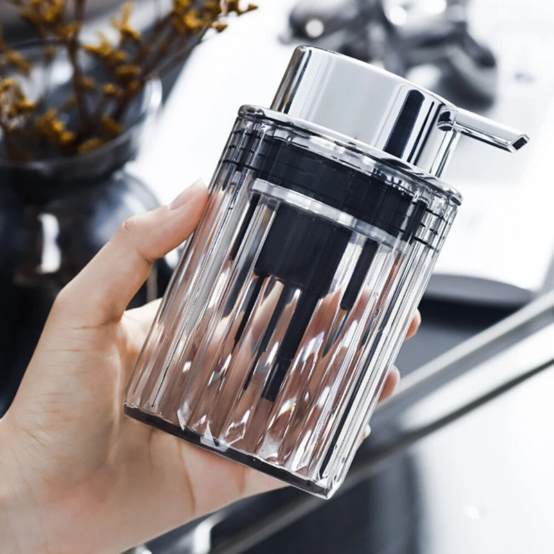 Διαφανές γυάλινο μπουκάλι λοσιόν Αφριστικό μπουκάλι διανομής σαπουνιού για σαμπουάν μπάνιου Conditioner Body Wash Μπουκάλι πλήρωσης μπάνιου