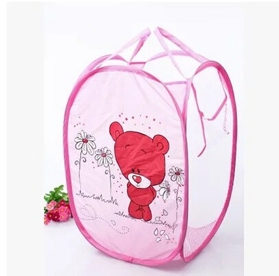 Sklopiva košara za pohranu rublja Kućanska torba za prljavu odjeću Lagana mrežasta najlonska mreža u boji Košara za rublje Organizacija sitnica