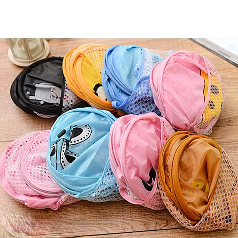 Sklopiva košara za pohranu rublja Kućanska torba za prljavu odjeću Lagana mrežasta najlonska mreža u boji Košara za rublje Organizacija sitnica