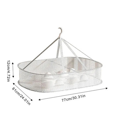 Плоска поставка за сушене Поставка за сушене на мрежест плосък пуловер за сушене Преносима окачена поставка за пране за тениска Бански костюм Пуловер Деликатни