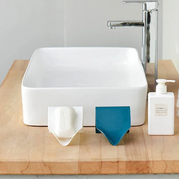 Креативен дренажен държач за сапун Кутия за съхранение на сапун Рафт за баня Кутия за сапун Здрава и безпроблемна без перфорация Аксесоари за душ