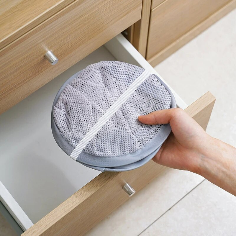 Sulankstomas pakabinamas skalbinių krepšelis Sieninis tinklinis laikymo krepšys Nešiojami nešvarūs drabužiai Tinklinis krepšelis Spintelė Organizatorius skalbinių kamštis