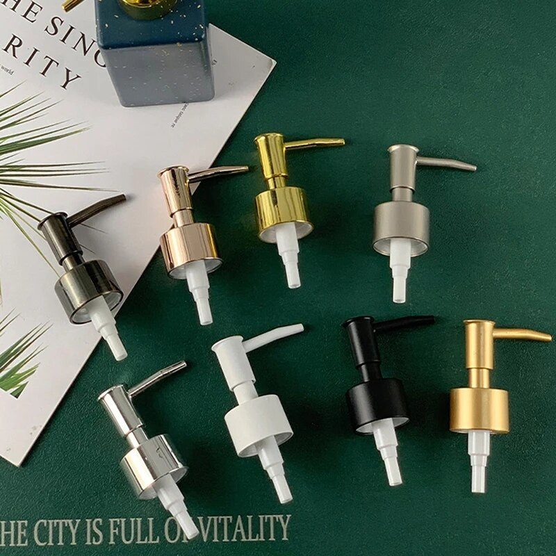 „Pasidaryk pats“ muilo siurblio skysto losjono dozatoriaus pakaitinis galvutės stiklainio vamzdelis 28 sriegių standartinis siurblio dangtelio dangtelis skysto muilo dozatorius