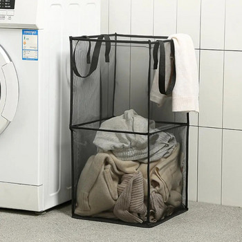 Кошница за пране Мръсни дрехи пречат за ежедневна употреба Лесна за носене Сгъваема фина мрежа Преносима Сгъваема за баня