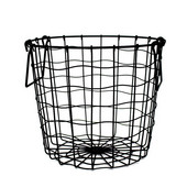 Coș de spălat din sârmă metalică Sârmă de fier Coș de depozitare Coș rotund Organizator Coș pentru haine Jucării Pătură de cărți wzpi