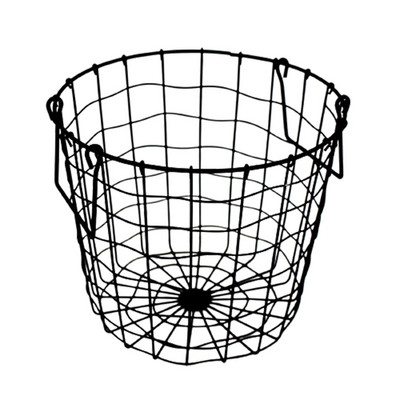 Coș de spălat din sârmă metalică Sârmă de fier Coș de depozitare Coș rotund Organizator Coș pentru haine Jucării Pătură de cărți wzpi