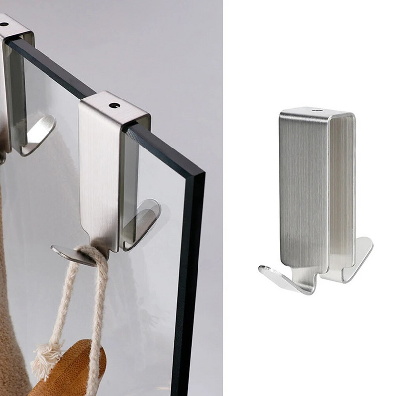 1 kom Kuka Srebrne zidne kuke od nehrđajućeg čelika Kuka Kupaonska tuš Kuka za ručnik Kuka za staklena vrata Držač vješalica