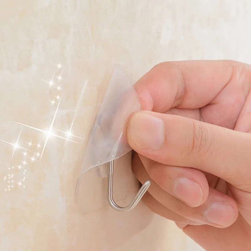 10 vnt sieniniai kabliukai vonios kambario skaidrūs vandeniui atsparūs aliejui lipnūs kabliukai daugkartiniai besiūliai pakabinami kabliukai virtuvei