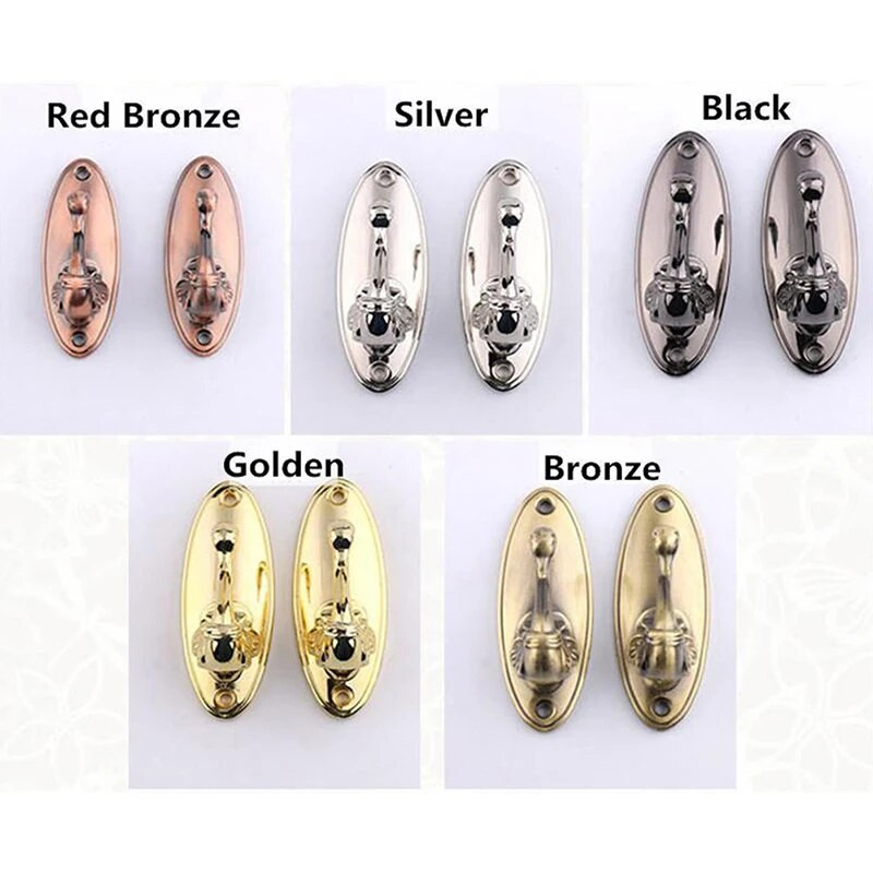 2 vnt Metalinis gulbės užuolaidų kabliukas, skirtas durų sienai kaklaraištis atgal Pakabinimo kabliukai Pakaba Cinko lydinio Vintage organizatoriaus laikiklio priedai