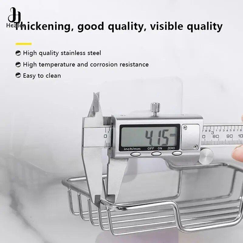 Nerūdijančio plieno sienoje montuojamas muilo laikiklis Vonios kempinė indas Dušo laikymo lentyna Namų laikiklio priedai