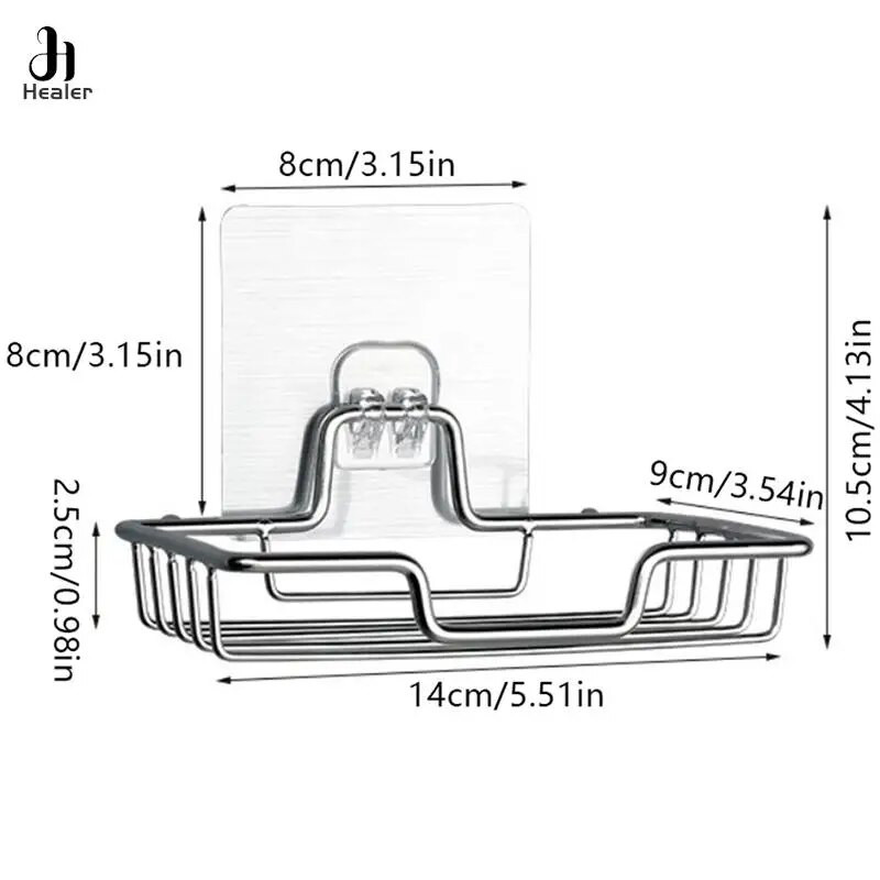 Nerūdijančio plieno sienoje montuojamas muilo laikiklis Vonios kempinė indas Dušo laikymo lentyna Namų laikiklio priedai