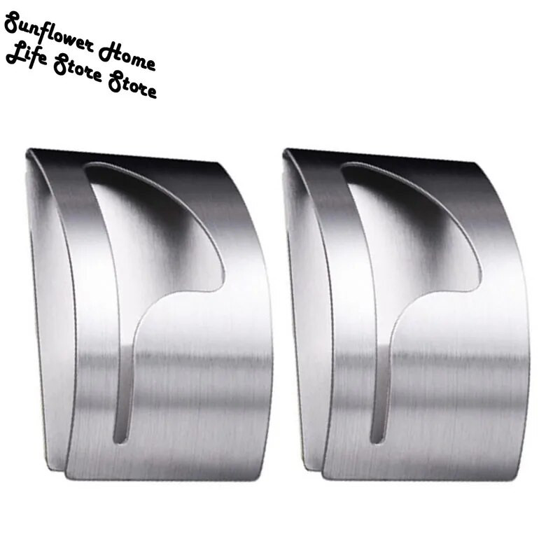 1vnt nerūdijančio plieno lipni aparatūros spaustukų kabykla Vonios rankšluosčių kabliukų laikiklis Buitinis sieninis rankšluosčių kabyklos laikiklis