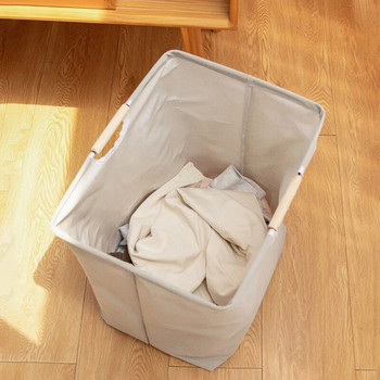 Сгъваема кошница за пране Памучна кошница за мръсни дрехи Играчка Органайзер за съхранение на разни вещи Водоустойчива тясна кофа Кошници за съхранение Калъф