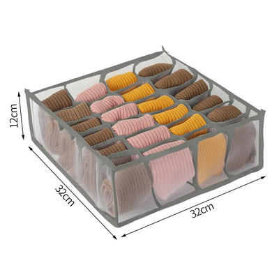 24 Tinklinės neaustinės kojinės kelnaitės Apatinių drabužių laikymo dėžutė Sulankstomos diržo raiščiai Organizatoriai Dėžė Spintos Spintelių Skirstytuvai