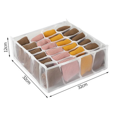 24 Tinklinės neaustinės kojinės kelnaitės Apatinių drabužių laikymo dėžutė Sulankstomos diržo raiščiai Organizatoriai Dėžė Spintos Spintelių Skirstytuvai