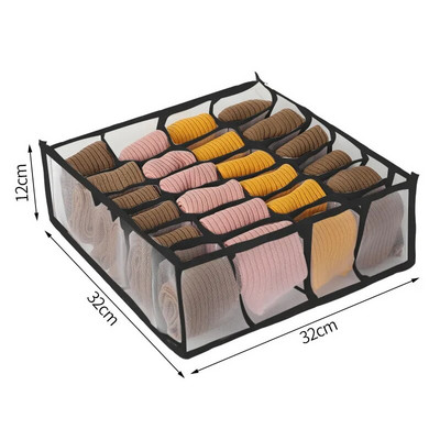 24 Tinklinės neaustinės kojinės kelnaitės Apatinių drabužių laikymo dėžutė Sulankstomos diržo raiščiai Organizatoriai Dėžė Spintos Spintelių Skirstytuvai