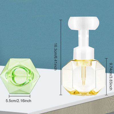 Recipiente reîncărcabile din plastic de bucătărie Dozator de săpun cu flori Flacon cu pompă de spumă pentru cosmetice de curățare facială șampon duș 300 ml