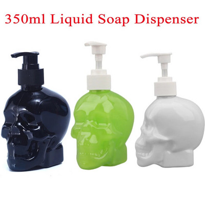 350 мл креативен течен сапун във формата на череп, пълнима бутилка, дозатор за сапун, сапун за ръце, душ гел, шампоан, прозрачна празна бутилка