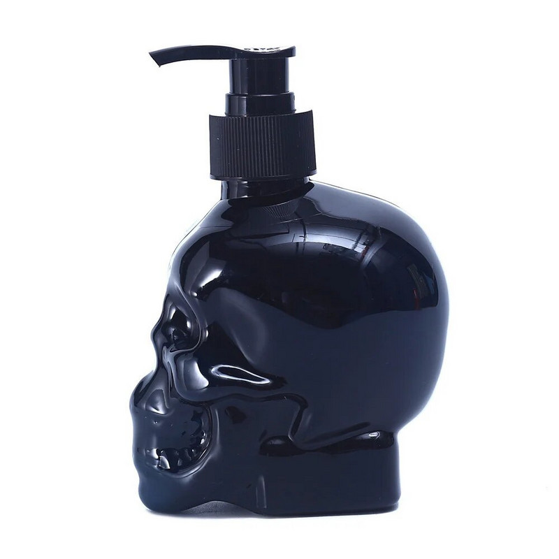 350 ml Creative Skull Shape folyékony szappan tölthető palackos szappanadagoló kézi szappan tusfürdő sampon átlátszó üres palack