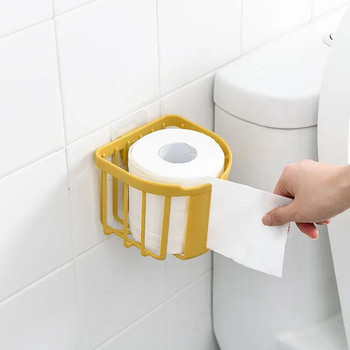 Кутия за държач за тоалетна хартия без перфорация Водоустойчива кутия за съхранение на тоалетна ролка Стойка за съхранение на хартиена кърпа Кухня Кутия за съхранение в баня