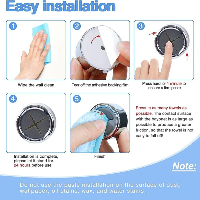 2 vnt. virtuvinių rankšluosčių laikiklis indų rankšluosčių kabliukai be gręžimo Lipni sieninė rankšluosčių kabykla, skirta vonios kambario dušui namuose